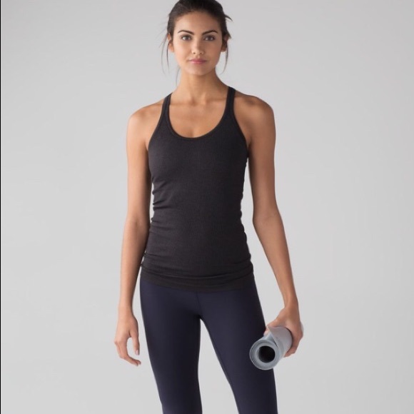lululemon athletica Tops - Lululemon Ebb to Street tank in dark gray size 4